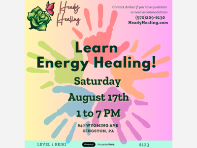 Intro to Energy Healing: Level 1 Reiki Class & Attunements